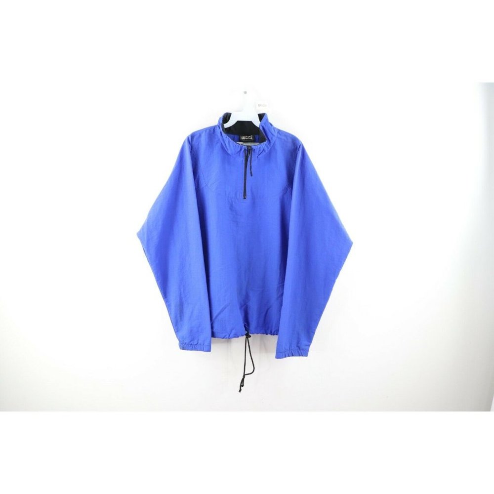 Vintage 90s Uzzi Mens S/M Amphibious Gear Pullover Rain Jacket Windbreaker Blue